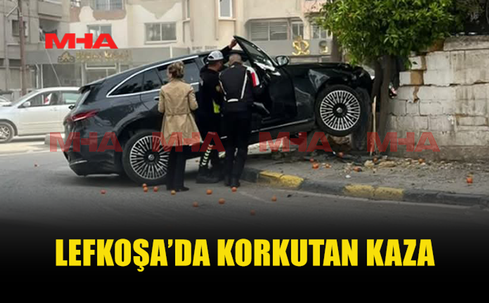 LEFKOŞA’DA TRAFİK KAZASI MEYDANA GELDİ