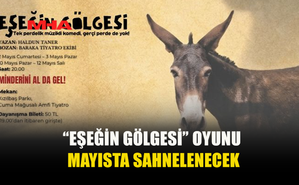 BARAKA TİYATRO EKİBİ’NİN “EŞEĞİN GÖLGESİ” OYUNU MAYISTA SAHNELENECEK