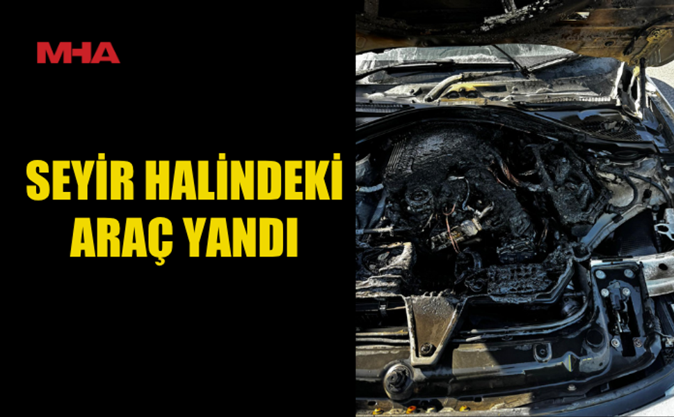 GİRNE–LEFKOŞA YOLUNDA ARAÇ YANGINI