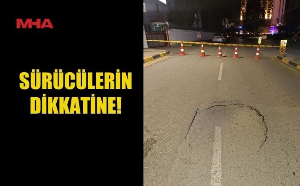 LEFKOŞA’DA YOL ÇÖKMESİ: ATATÜRK CADDESİ TRAFİĞE KAPATILDI
