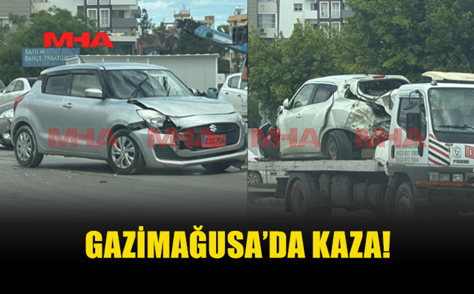 GAZİMAĞUSA MUSTAFA KEMAL BULVARI’NDA TRAFİK KAZASI MEYDANA GELDİ