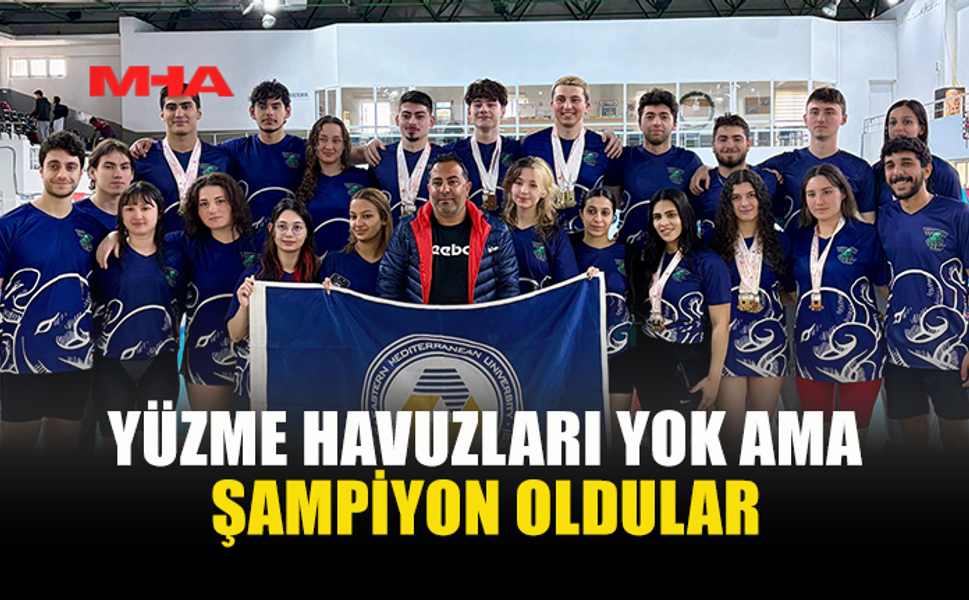 DAÜ YÜZME TAKIMI HAVUZ OLMADAN ÇİFTE ŞAMPİYON OLDU
