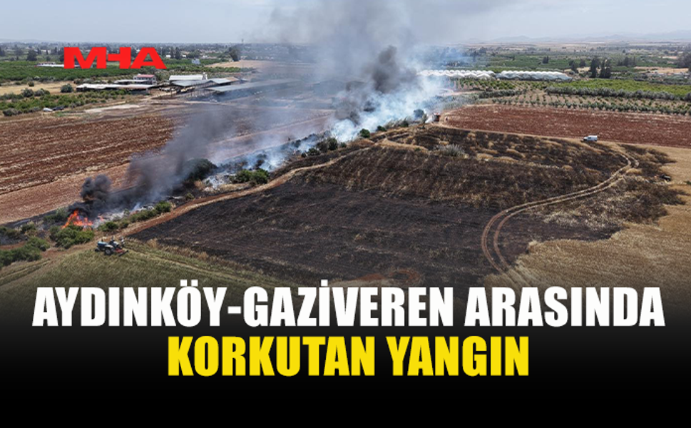 AYDINKÖY-GAZİVEREN ARASINDA YANGIN