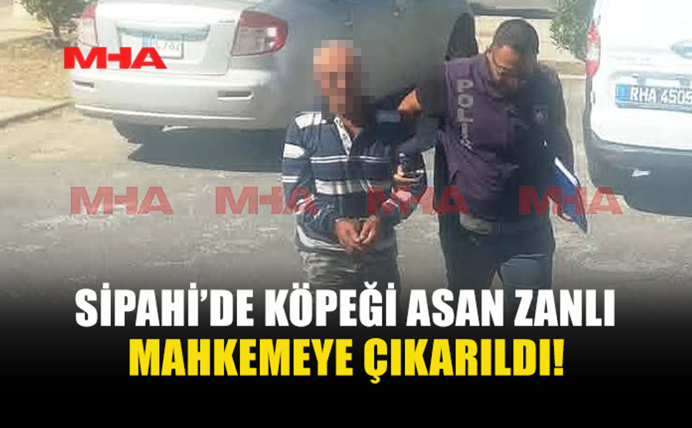 SİPAHİ'DEKİ V*HŞETİN ZANLISI MAHKEMEYE ÇIKARILDI