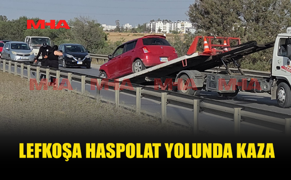 LEFKOŞA–HASPOLAT YOLUNDA TRAFİK KAZASI