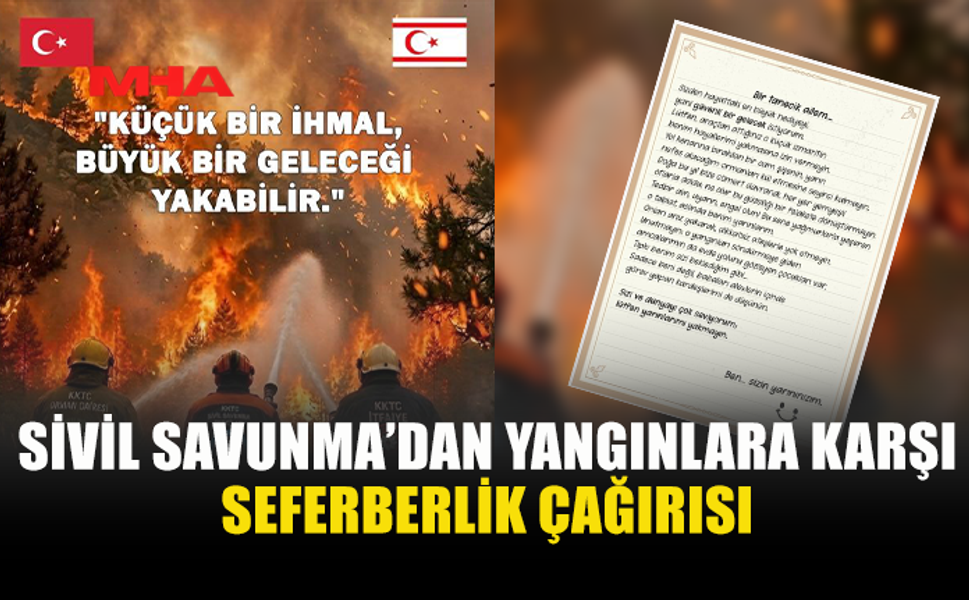SİVİL SAVUNMA’DAN KRİTİK UYARI