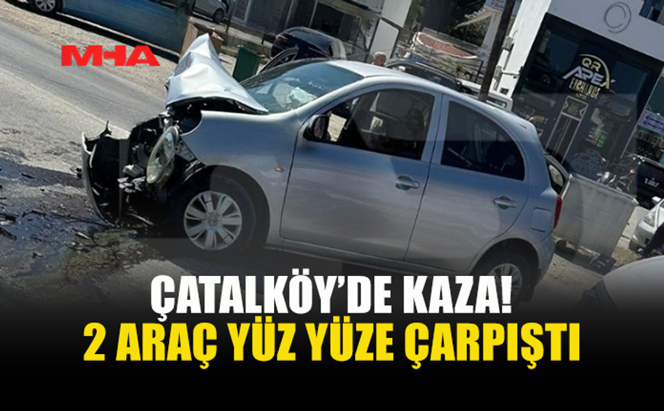 ÇATALKÖY YOLUNDA  2 ARAÇ YÜZ YÜZE ÇARPIŞTI: 3 YARALI