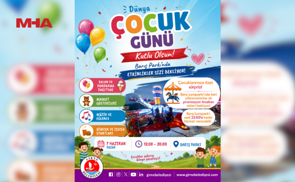 GİRNE BELEDİYESİ, BARIŞ PARKI’NDA ÇOCUKLARA YÖNELİK ETKİNLİKLER DÜZENLEYECEK