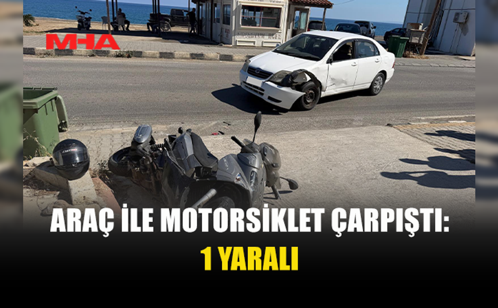GEMİKONAĞI’NDA ARAÇ İLE MOTORSİKLET ÇARPIŞTI: 1 YARALI
