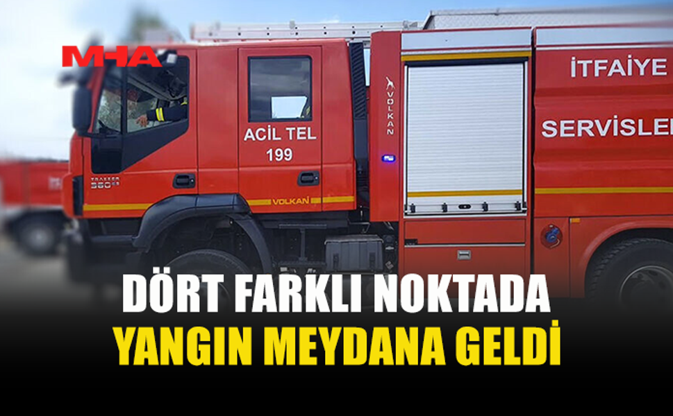HAMİTKÖY, GAZİVEREN, LEFKE VE BEYKÖY’DE 4 AYRI YANGIN