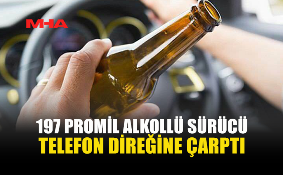 GAZİMAĞUSA’DA ALKOLLÜ SÜRÜCÜ TELEFON DİREĞİNE ÇARPTI