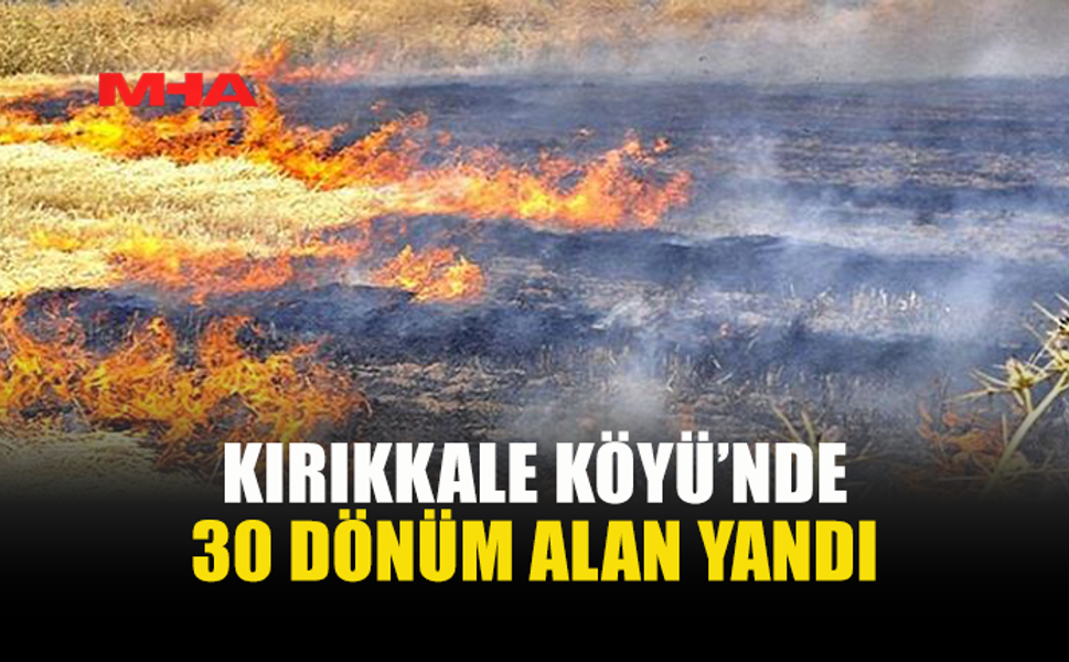 KIRIKKALE KÖYÜ’NDE ANIZ YANGINI