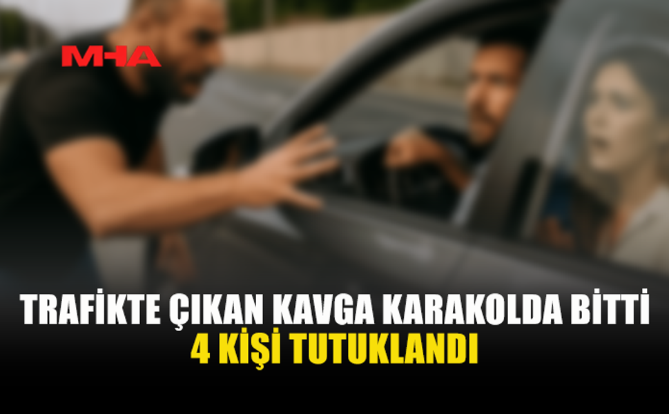 TRAFİKTE YUMRUKLAR KONUŞTU: 4 TUTUKLAMA