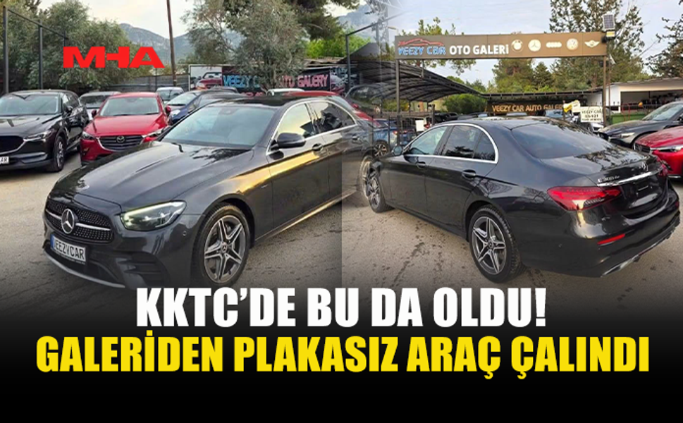 GALERİDEN PLAKASIZ ARAÇ ÇALINDI