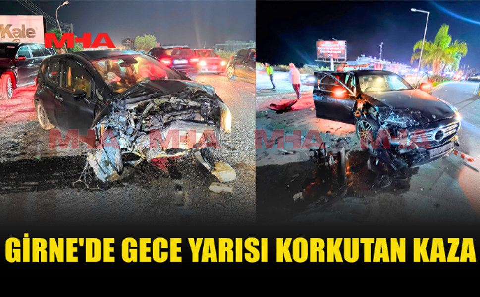 GİRNE'DE DİKKATSİZLİK KAZAYI BERABERİNDE GETİRDİ