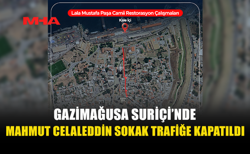 GAZİMAĞUSA SURİÇİ’NDE YOL KAPATILDI
