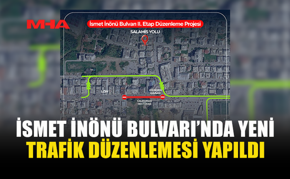 GAZİMAĞUSA’DA TRAFİK AKIŞINA YENİ DÜZENLEME