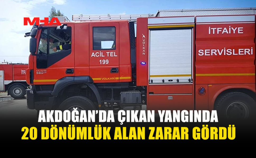 AKDOĞAN’DA ÇIKAN YANGIN 20 DÖNÜM ARAZİYİ KÜLE ÇEVİRDİ