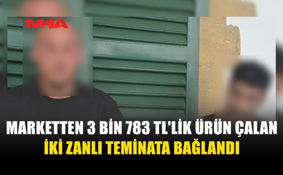 MARKETTEN ÜRÜN ÇALAN İKİ ZANLI TEMİNATA BAĞLANDI