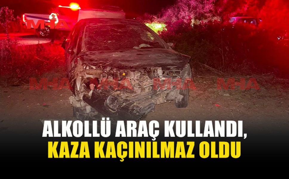 143 PROMİL ALKOLLÜ SÜRÜCÜ KAZA YAPTI