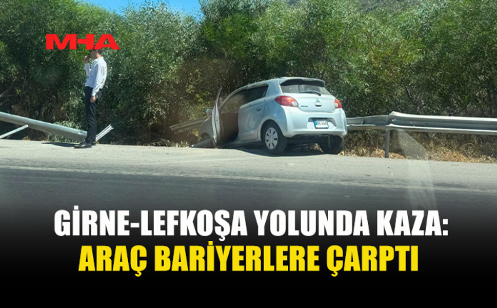 KONTROLDEN ÇIKAN OTOMOBİL BARİYERLERE ÇARPTI