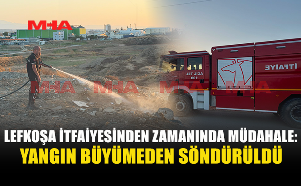 SANAYİ BÖLGESİ YAKININDAKİ YANGIN KISA SÜREDE SÖNDÜRÜLDÜ