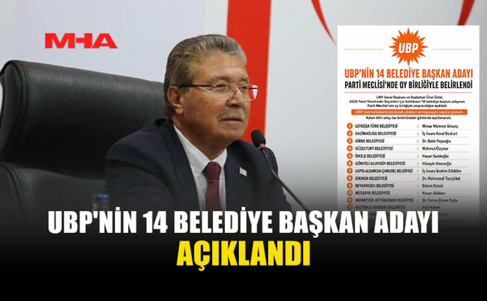 ÜSTEL 14 BELEDİYE BAŞKAN ADAYINI AÇIKLADI