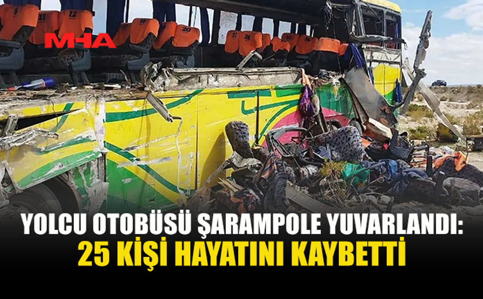 CEZAYİR'DE OTOBÜS DEVRİLDİ, CAN PAZARI YAŞANDI