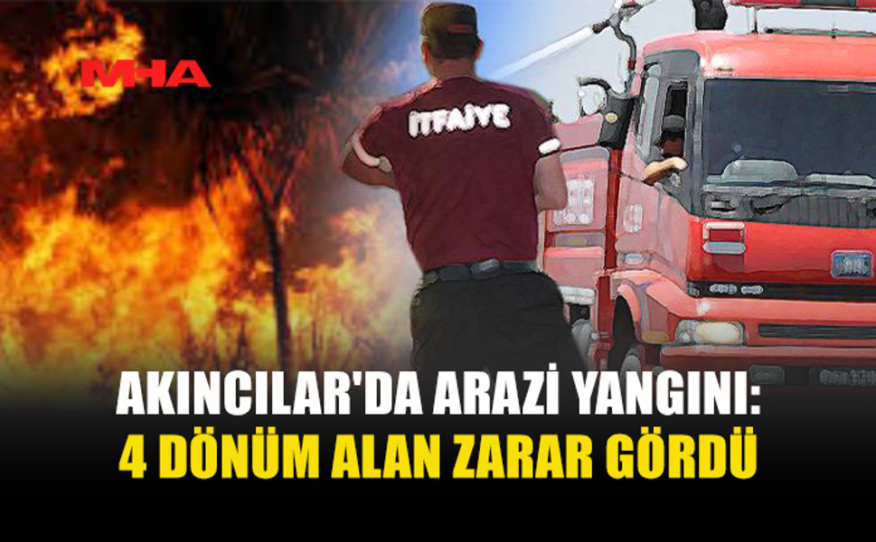 AKINCILAR'DA ÇIKAN YANGINDA NAR VE ZEYTİN AĞAÇLARI YANDI