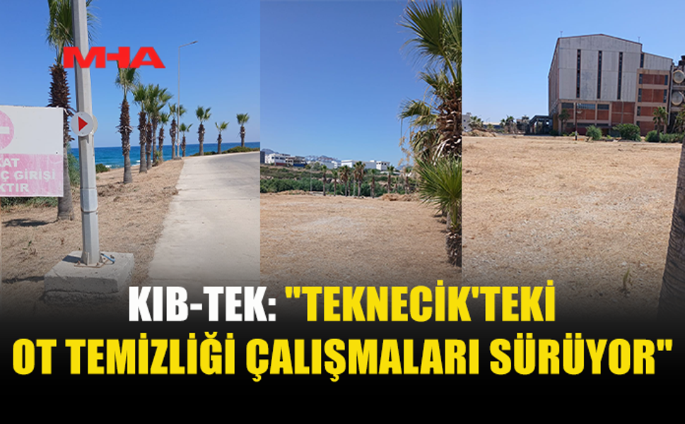 KIB-TEK: TEKNECİK’TE OT TEMİZLİĞİ 29 TEMMUZ’DAN BERİ DEVAM EDİYOR