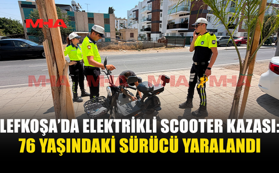 LEFKOŞA’DA ELEKTRİKLİ SCOOTER KAZASI