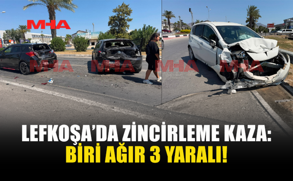 LEFKOŞA KAPALI SPOR SALONU ÇEMBERİ’NDE KAZA