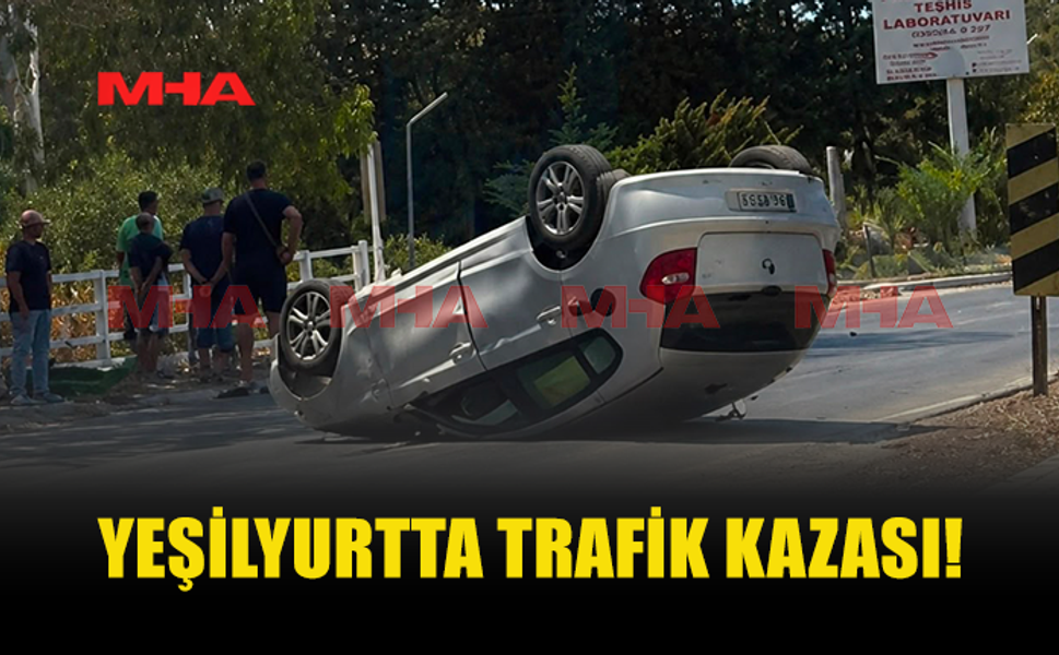 CENGİZ TOPEL HASTAHANESİ ÖNÜNDE KAZA: ARAÇ TAKLA ATTI!