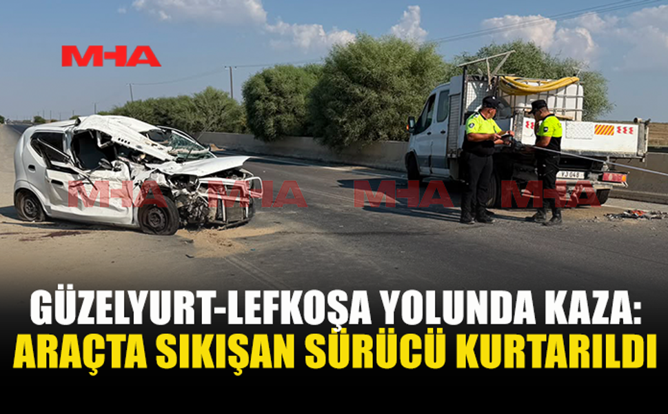 GÜZELYURT-LEFKOŞA YOLUNDA KAZA