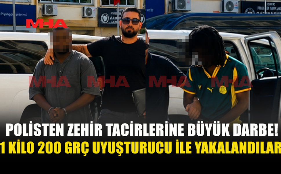 POLİSTEN ZEHİR TACİRLERİNE DARBE! 1 KİLO 200 GRAM HİNTKENEVİRİ İLE YAKALANDILAR
