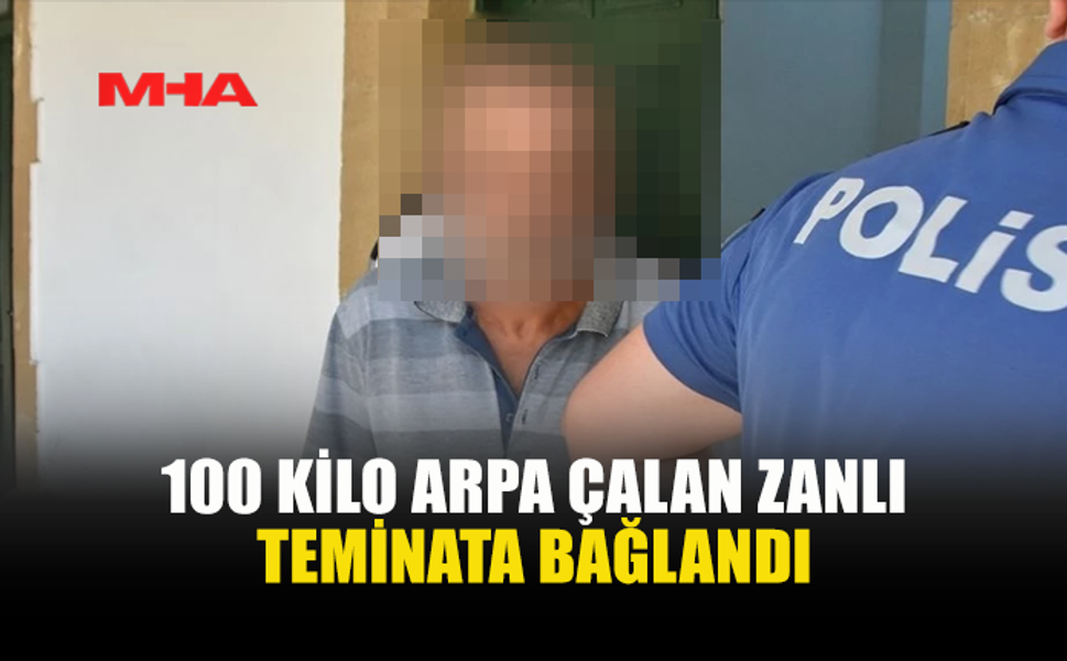 ARPA HIRSIZLIĞI ZANLISI TEMİNATA BAĞLANDI