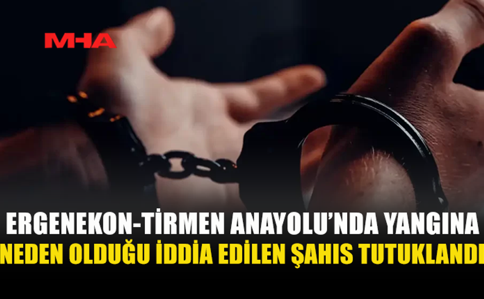 TİRMEN YOLUNDA YANGINA NEDEN OLDUĞU İDDİA EDİLEN ZANLI TUTUKLANDI