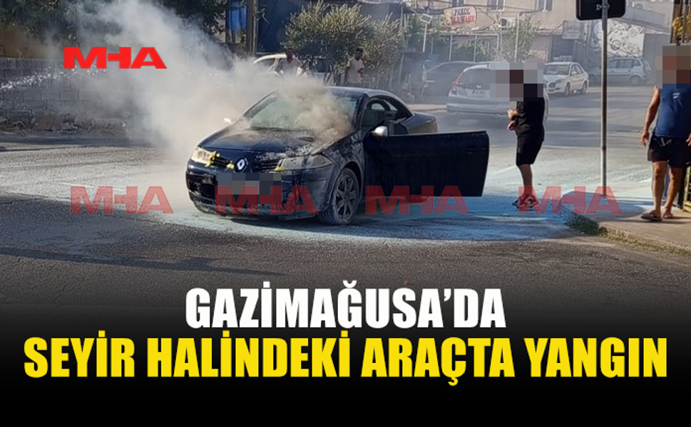 DENİZ PİYADE CADDESİ’NDE ARAÇ ALEVLERE TESLİM OLDU