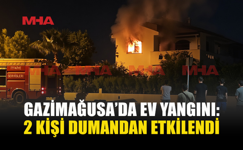 GAZİMAĞUSA’DA KLİMA KISA DEVRE YAPTI, EV YANDI