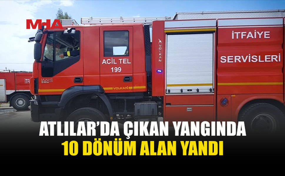ATLILAR’DA YANGIN: 10 DÖNÜMLÜK ALAN VE SULAMA BORULARI ZARAR GÖRDÜ