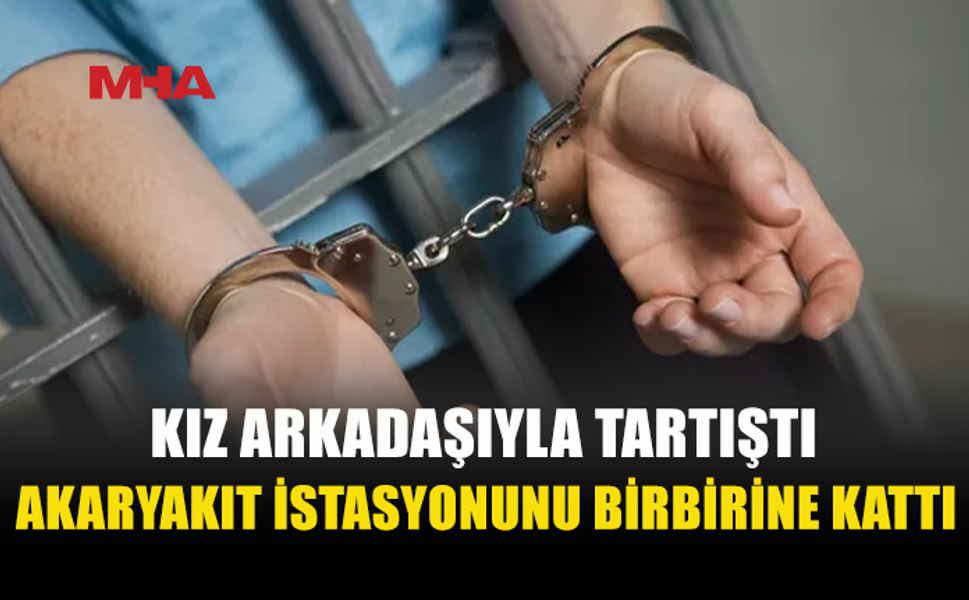 ALKOLLÜ ŞAHIS AKARYAKIT İSTASYONUNDA ORTALIĞI DAĞITTI