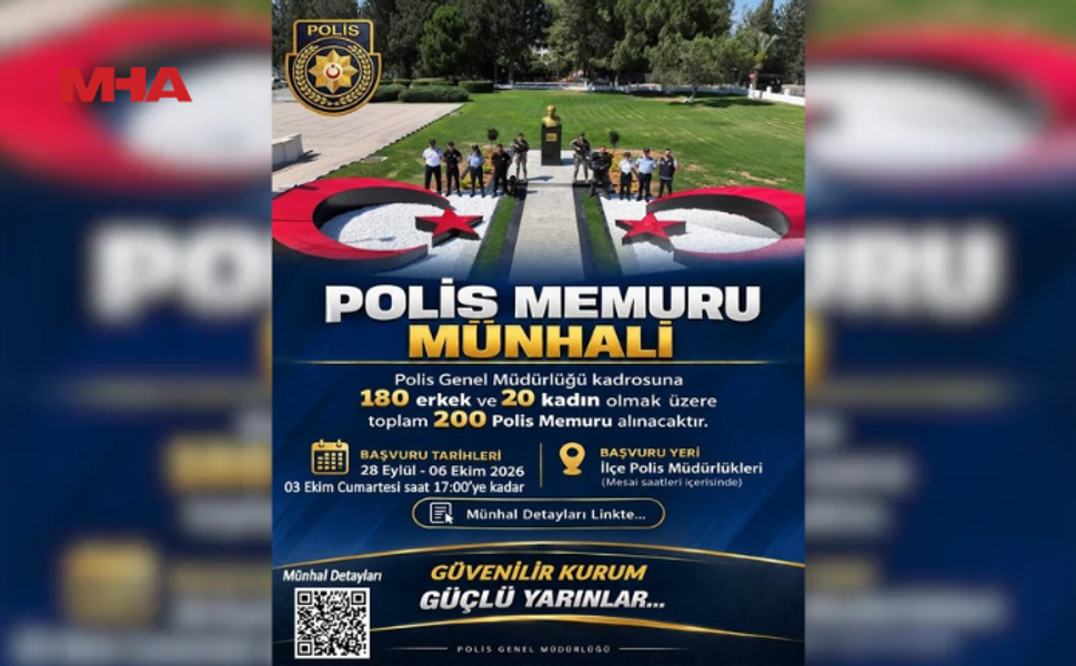 POLİS MEMURU MÜNHALİ İÇİN YARIN DA BAŞVURU KABUL EDİLECEK