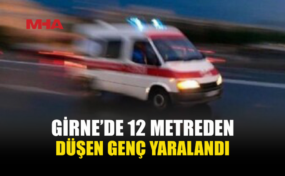 12 METREDEN İŞLETMENİN ÇATISINA DÜŞTÜ