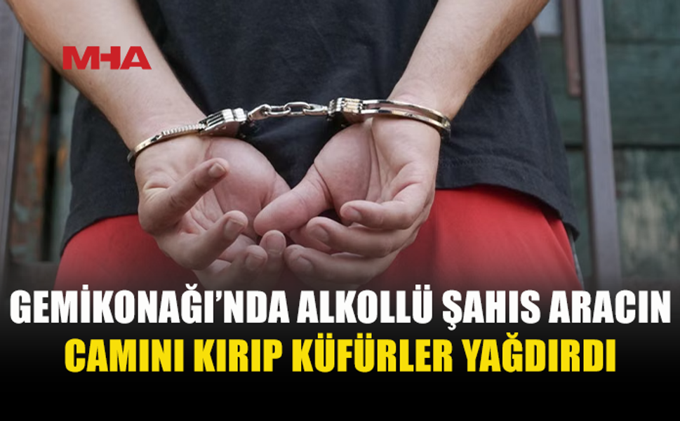 134 MİLİGRAM ALKOLLÜ HALDE ARACIN ÖN CAMINI KIRDI