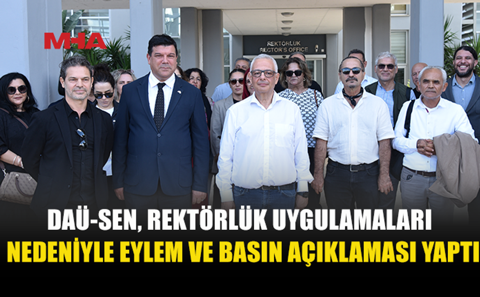 DAÜ-SEN’DEN REKTÖRLÜK ÖNÜNDE SİYAH ÇELENKLİ EYLEM