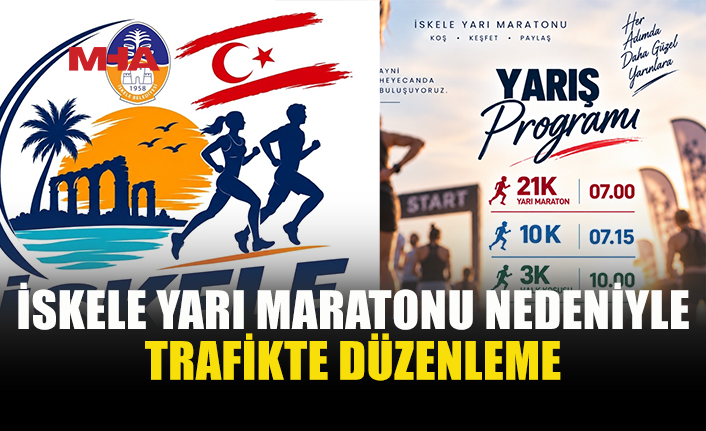 İSKELE YARI MARATONU İÇİN TRAFİK DÜZENLEMESİ YAPILACAK